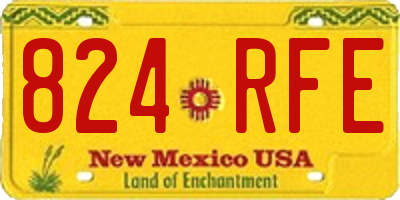 NM license plate 824RFE