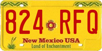 NM license plate 824RFQ