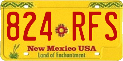 NM license plate 824RFS
