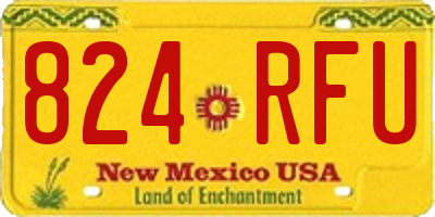NM license plate 824RFU