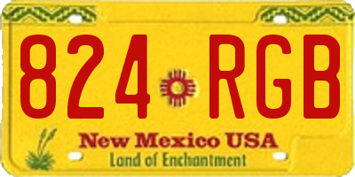 NM license plate 824RGB