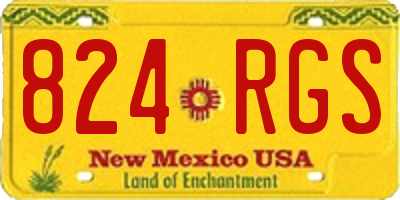 NM license plate 824RGS