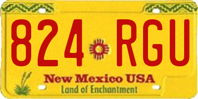 NM license plate 824RGU