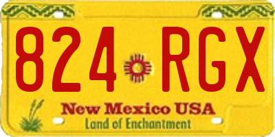 NM license plate 824RGX