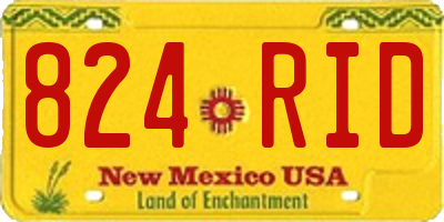 NM license plate 824RID