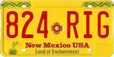 NM license plate 824RIG