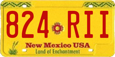 NM license plate 824RII