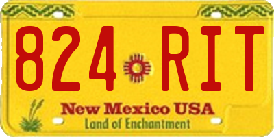 NM license plate 824RIT
