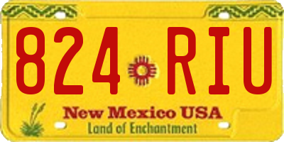 NM license plate 824RIU