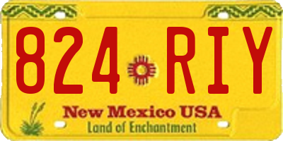 NM license plate 824RIY