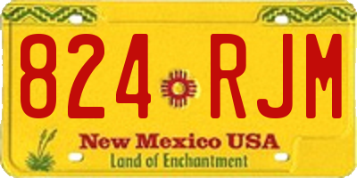 NM license plate 824RJM