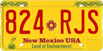 NM license plate 824RJS