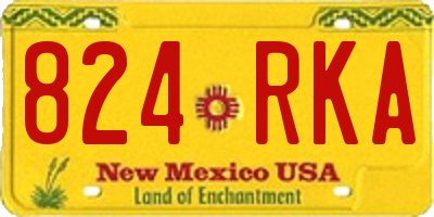 NM license plate 824RKA