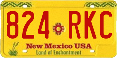 NM license plate 824RKC
