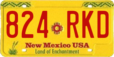 NM license plate 824RKD