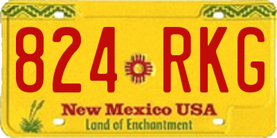 NM license plate 824RKG
