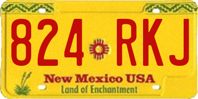 NM license plate 824RKJ