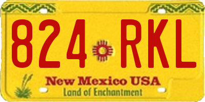 NM license plate 824RKL