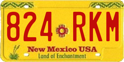 NM license plate 824RKM