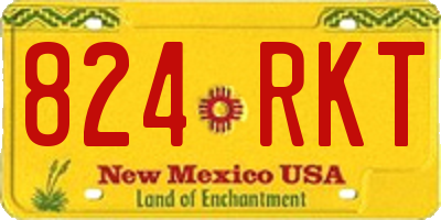 NM license plate 824RKT