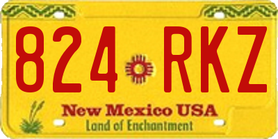 NM license plate 824RKZ