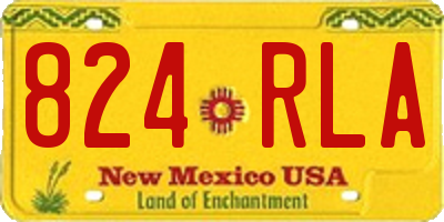 NM license plate 824RLA