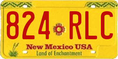 NM license plate 824RLC
