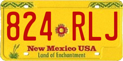 NM license plate 824RLJ