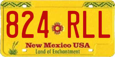 NM license plate 824RLL