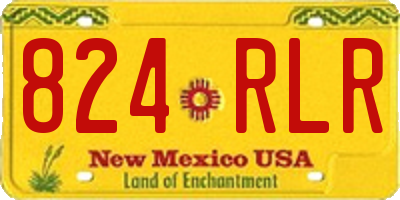 NM license plate 824RLR