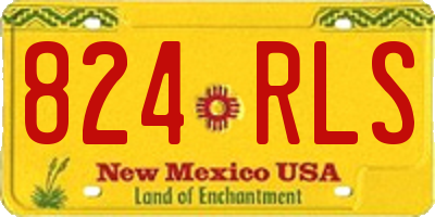 NM license plate 824RLS