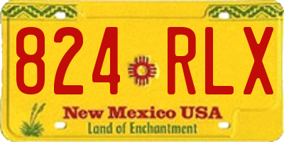 NM license plate 824RLX