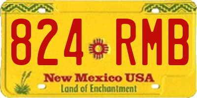 NM license plate 824RMB