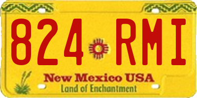 NM license plate 824RMI