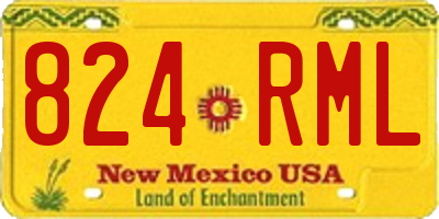 NM license plate 824RML