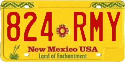 NM license plate 824RMY