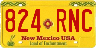 NM license plate 824RNC