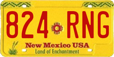 NM license plate 824RNG