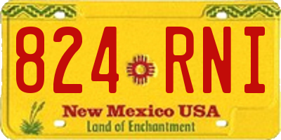 NM license plate 824RNI