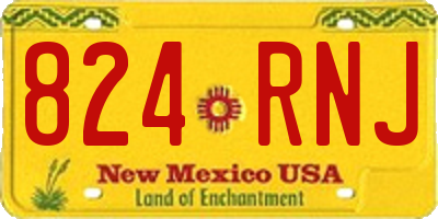 NM license plate 824RNJ