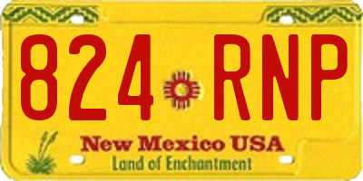 NM license plate 824RNP