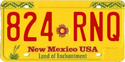 NM license plate 824RNQ