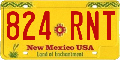 NM license plate 824RNT