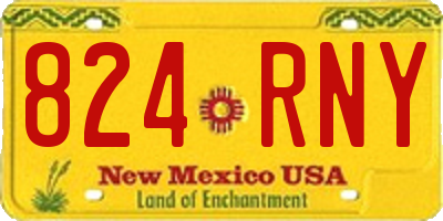 NM license plate 824RNY