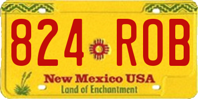 NM license plate 824ROB