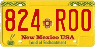 NM license plate 824ROO