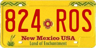 NM license plate 824ROS