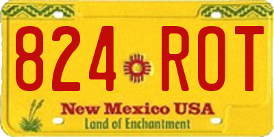 NM license plate 824ROT