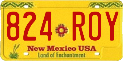 NM license plate 824ROY