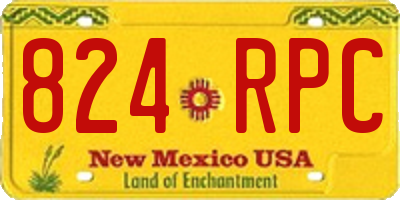 NM license plate 824RPC